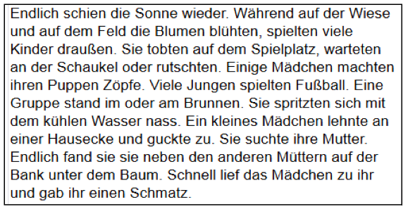 Testdiktat Text 