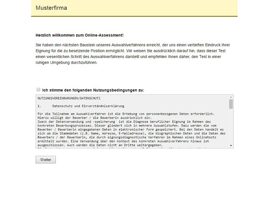Nutzungsbedingungen des Jobmatchers